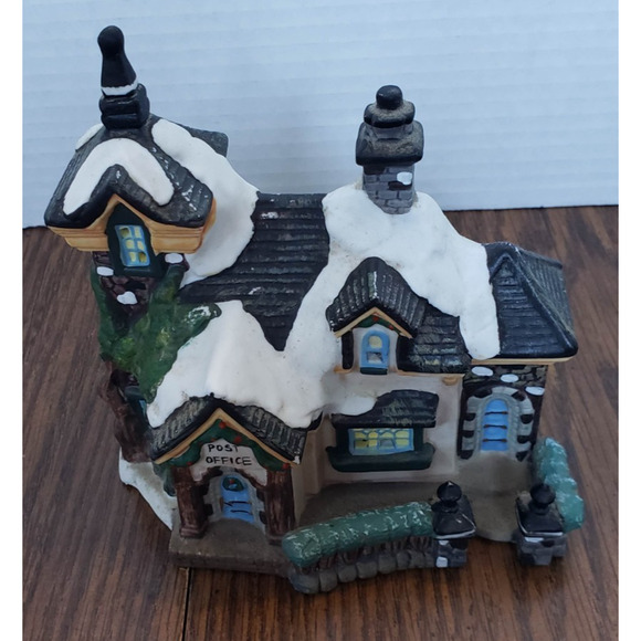 Home Accents Holiday Ceramic Small Town Post Office - Picture 2 of 10